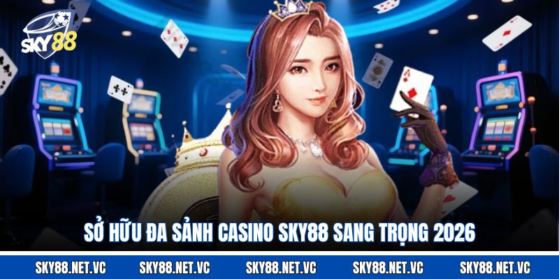 Sở hữu đa sảnh casino Sky88 sang trọng 2026